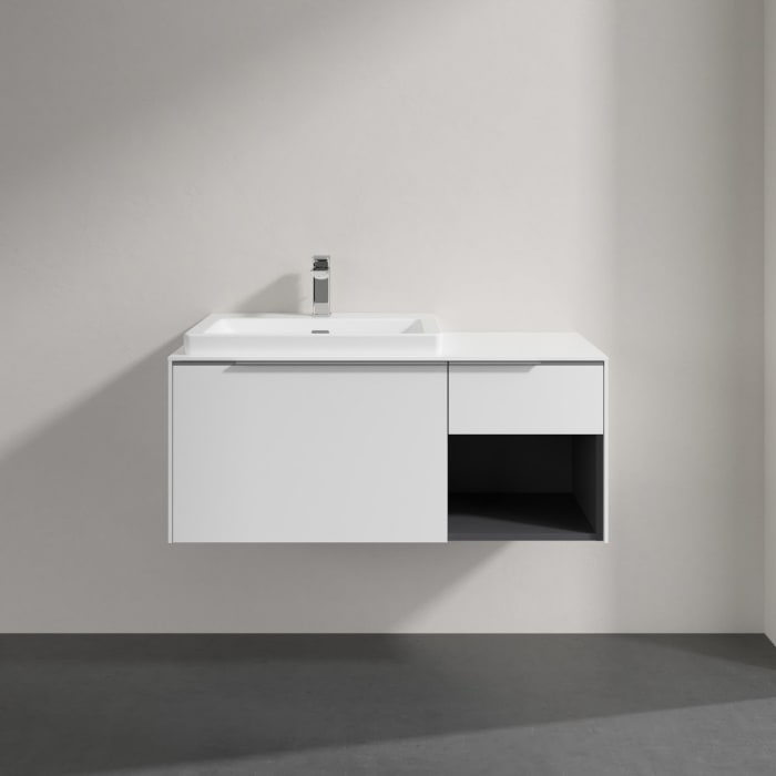 Villeroy & Boch Subway 3.0 Badmöbel-Set 100,1 cm, Waschbecken links mit CeramicPlus