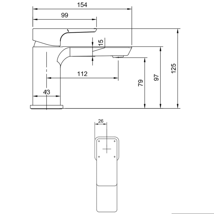 Villeroy & Boch Subway 3.0 Einhebel-Waschtischarmatur
