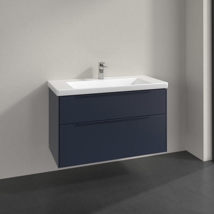Villeroy & Boch Subway 3.0 Badmöbel-Set 100 cm, Griff in Möbelfarbe, 2 Auszüge