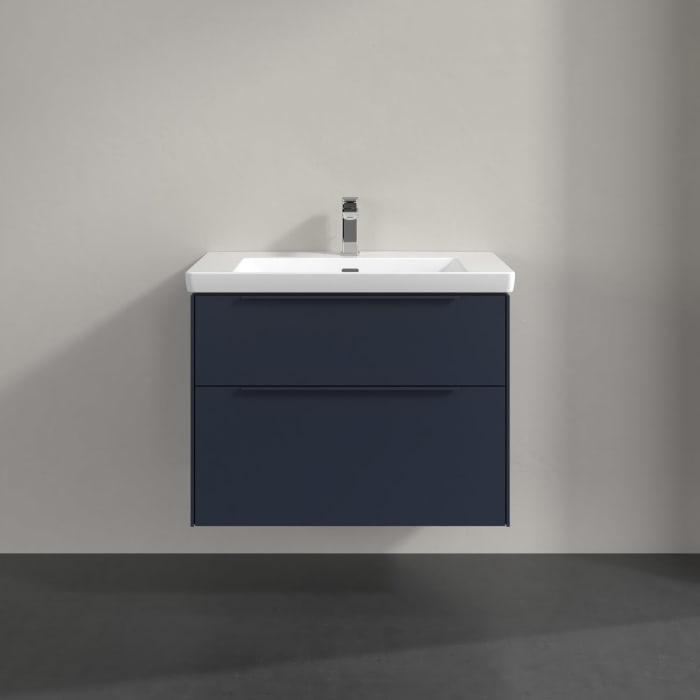 Villeroy & Boch Subway 3.0 Badmöbel-Set 80 cm, Griff in Möbelfarbe, 2 Auszüge