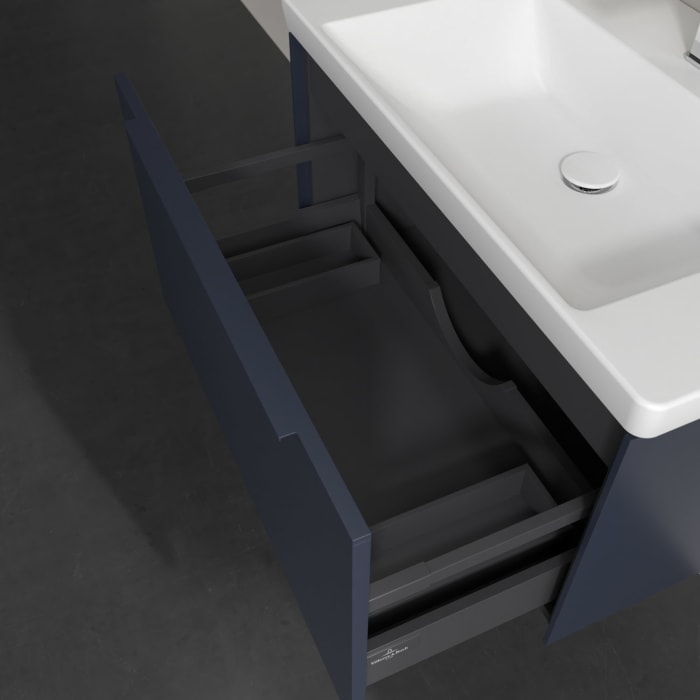 Villeroy & Boch Subway 3.0 Badmöbel-Set 80 cm, Griff in Möbelfarbe, 1 Auszug