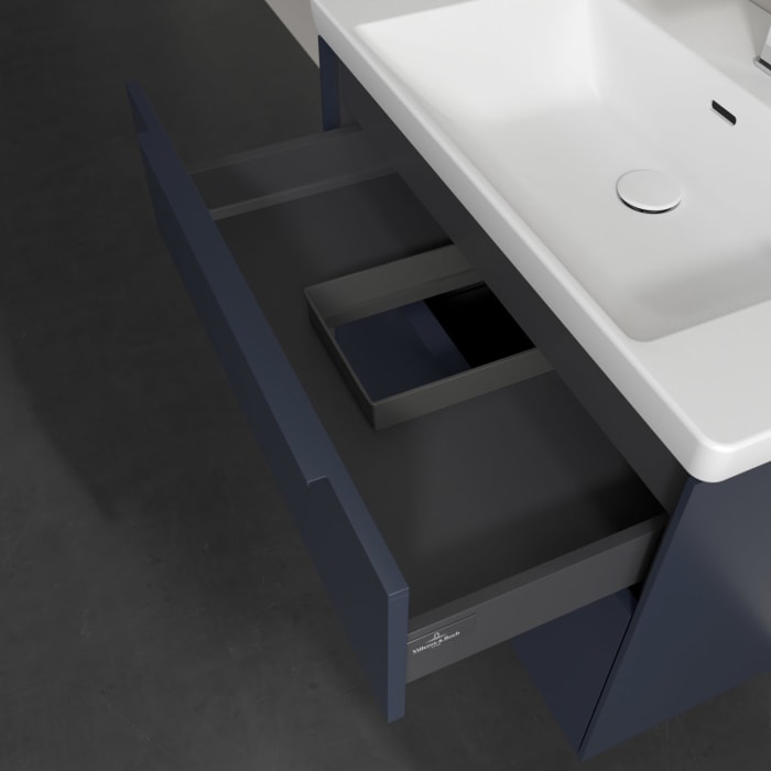 Villeroy & Boch Subway 3.0 Badmöbel-Set 80 cm, Griff in Möbelfarbe, 2 Auszüge