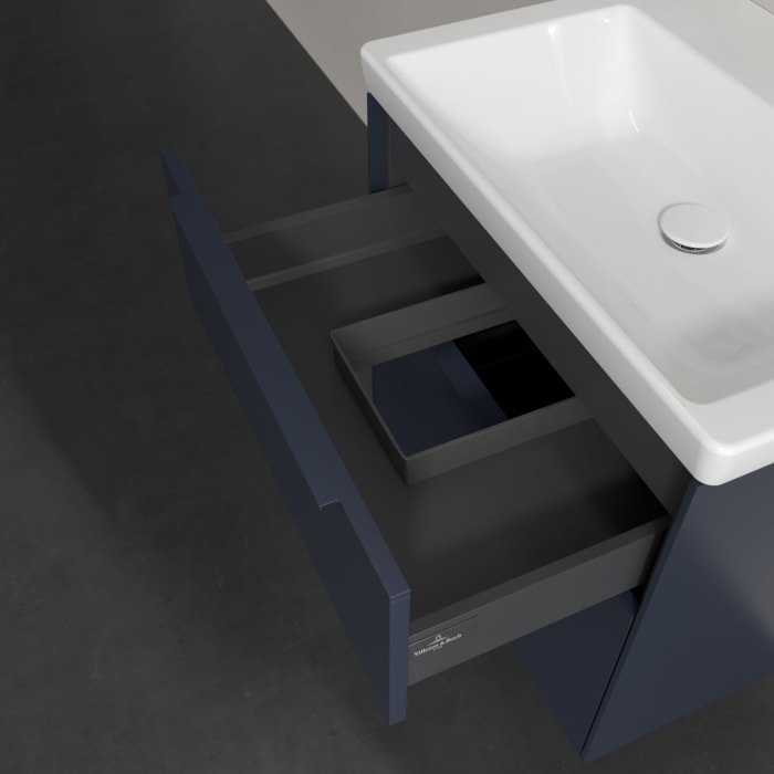 Villeroy & Boch Subway 3.0 Badmöbel-Set 65 cm, Griff in Möbelfarbe, 2 Auszüge