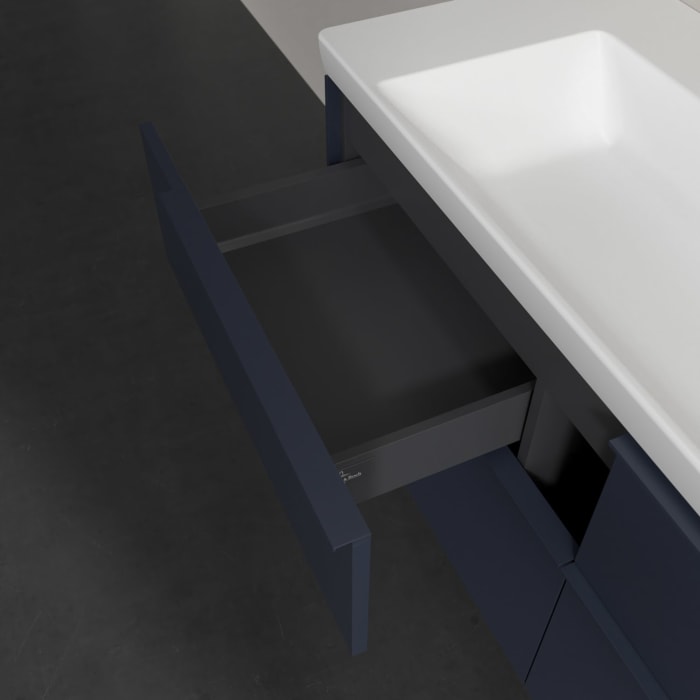 Villeroy & Boch Subway 3.0 Badmöbel-Set 130 cm, Griff in Möbelfarbe, 4 Auszüge