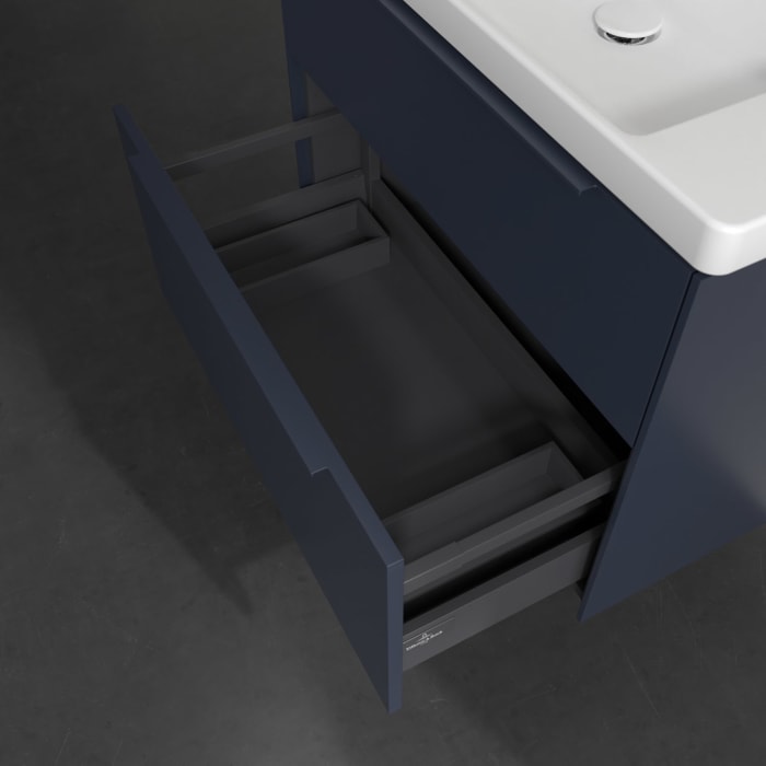 Villeroy & Boch Subway 3.0 Badmöbel-Set 80 cm, Griff in Möbelfarbe, 2 Auszüge