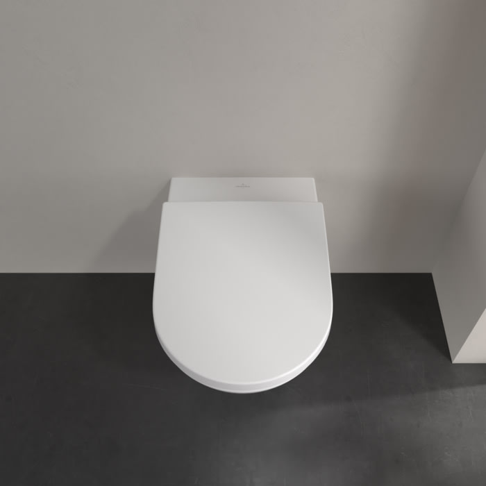 Villeroy & Boch Subway 3.0 Tiefspül-WC spülrandlos, wandhängend, TwistFlush, mit WC-Sitz 8M42S1, Combi-Pack