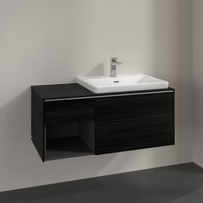 Villeroy & Boch Subway 3.0 Waschtischunterschrank 100,1 cm, 2 Auszüge und Regal links, ohne LED-Beleuchtung