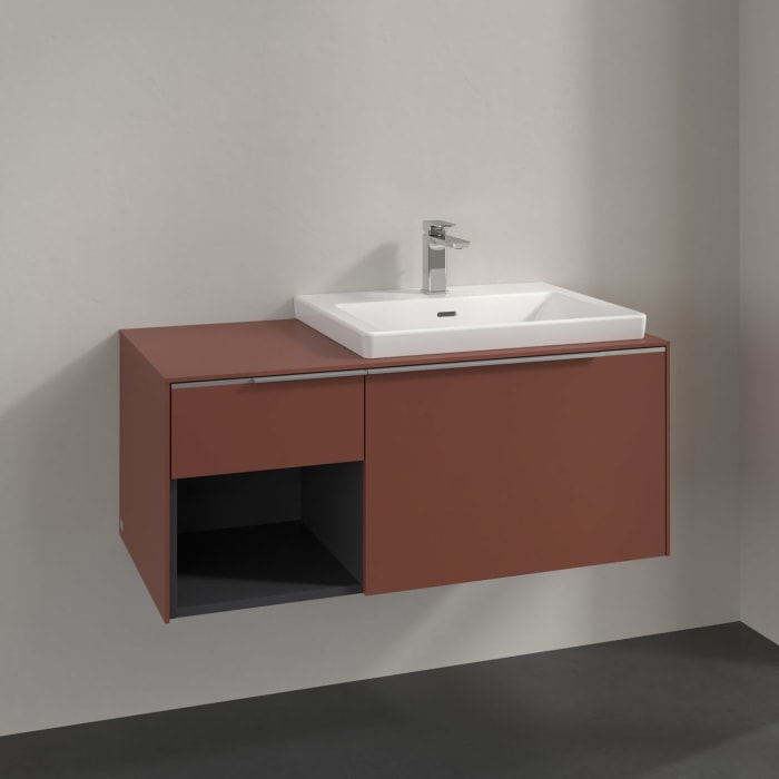 Villeroy & Boch Subway 3.0 Waschtischunterschrank 100,1 cm, 2 Auszüge und Regal links, ohne LED-Beleuchtung