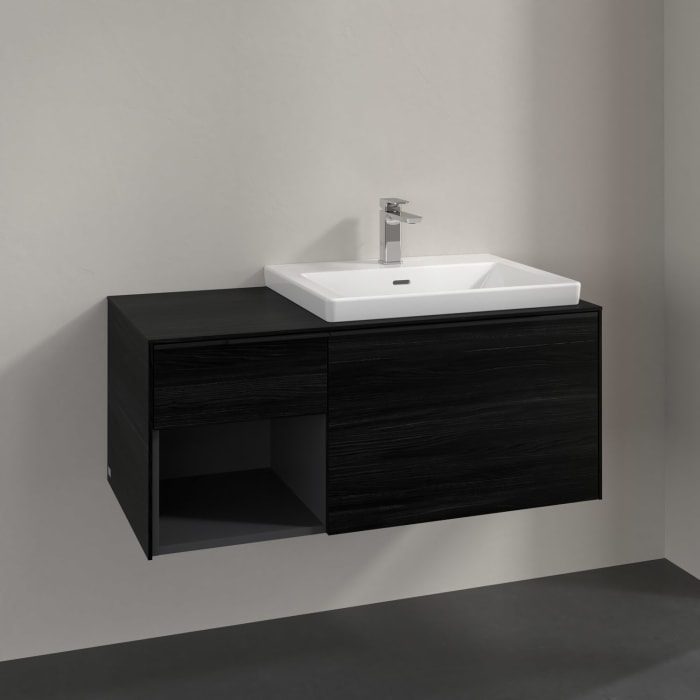 Villeroy & Boch Subway 3.0 Waschtischunterschrank 100,1 cm, 2 Auszüge und Regal links, ohne LED-Beleuchtung