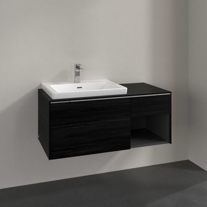 Villeroy & Boch Subway 3.0 Waschtischunterschrank 100,1 cm, 2 Auszüge und Regal rechts, ohne LED-Beleuchtung