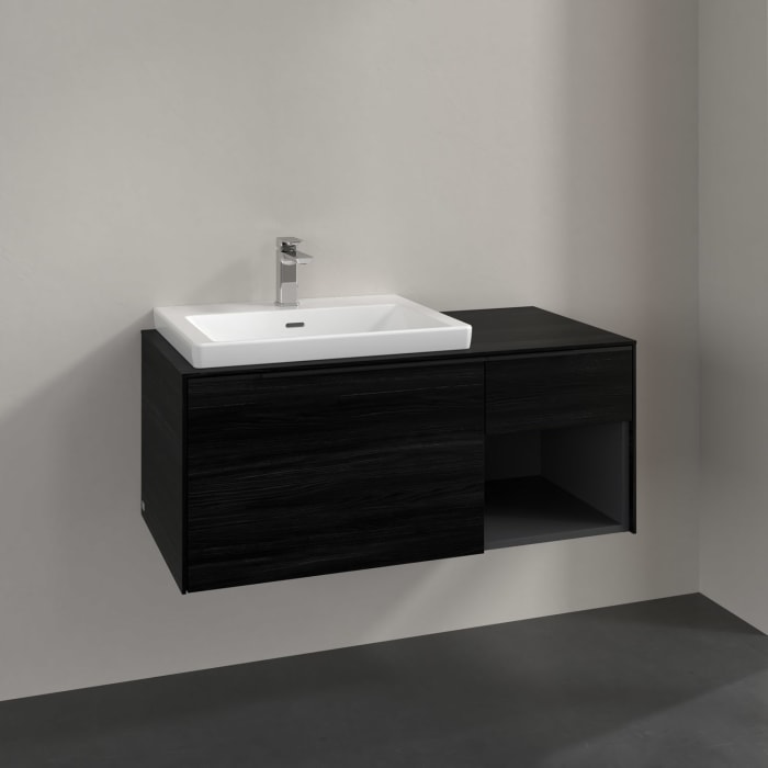 Villeroy & Boch Subway 3.0 Waschtischunterschrank 100,1 cm, 2 Auszüge und Regal rechts, ohne LED-Beleuchtung