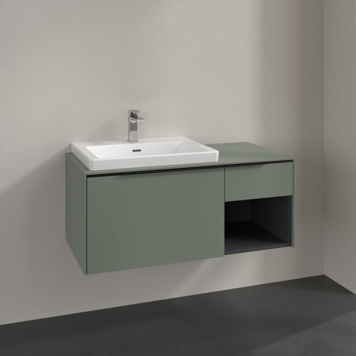 Villeroy & Boch Subway 3.0 Waschtischunterschrank 100,1 cm, 2 Auszüge und Regal rechts, ohne LED-Beleuchtung