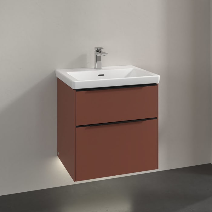 Villeroy & Boch Subway 3.0 Waschtischunterschrank 57,2 cm, 2 Auszüge, mit LED-Beleuchtung