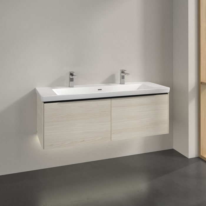 Villeroy & Boch Subway 3.0 Waschtischunterschrank 127,2 cm, 2 Auszüge, mit LED-Beleuchtung