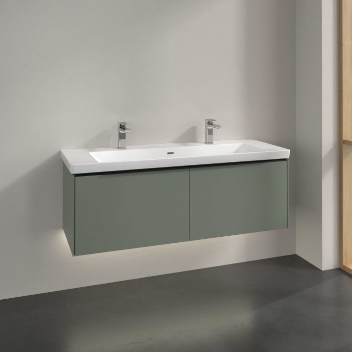 Villeroy & Boch Subway 3.0 Waschtischunterschrank 127,2 cm, 2 Auszüge, mit LED-Beleuchtung