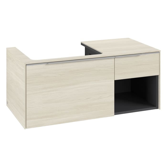 Villeroy & Boch Subway 3.0 Waschtischunterschrank 100,1 cm, 2 Auszüge und Regal rechts, ohne LED-Beleuchtung