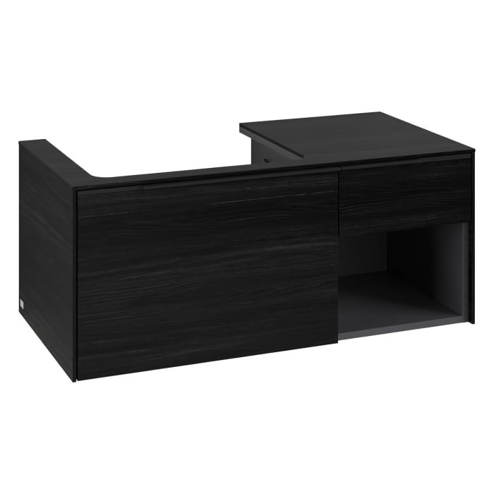 Villeroy & Boch Subway 3.0 Waschtischunterschrank 100,1 cm, 2 Auszüge und Regal rechts, mit LED-Beleuchtung