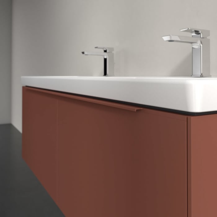 Villeroy & Boch Subway 3.0 Waschtischunterschrank 127,2 cm, 2 Auszüge, mit LED-Beleuchtung, für Doppel-Waschtisch