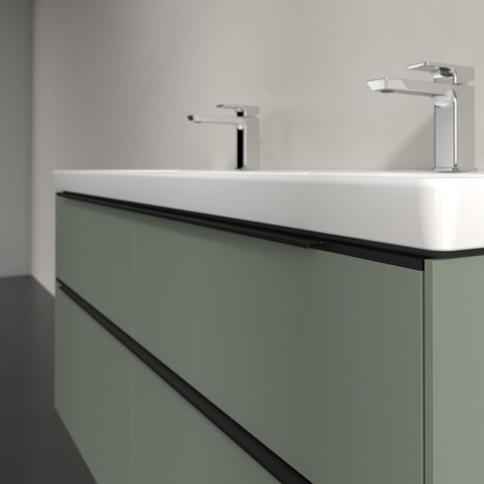 Villeroy & Boch Subway 3.0 Waschtischunterschrank 127,2 cm, 4 Auszüge, mit LED-Beleuchtung, für Doppel-Waschtisch