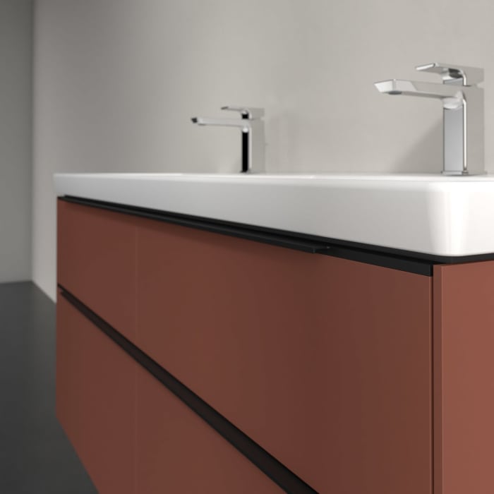 Villeroy & Boch Subway 3.0 Waschtischunterschrank 127,2 cm, 4 Auszüge, mit LED-Beleuchtung, für Doppel-Waschtisch