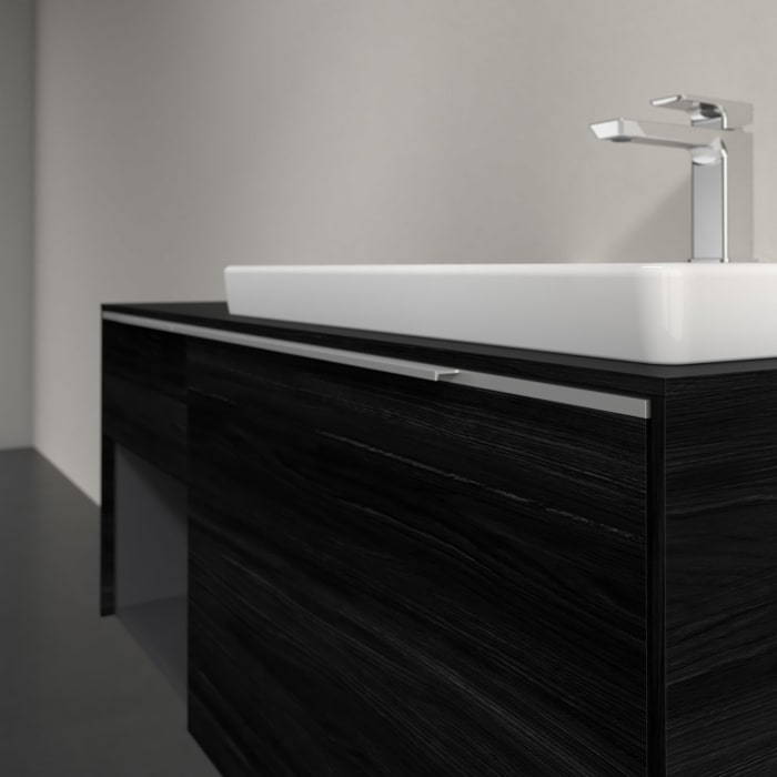 Villeroy & Boch Subway 3.0 Waschtischunterschrank 100,1 cm, 2 Auszüge und Regal links, mit LED-Beleuchtung