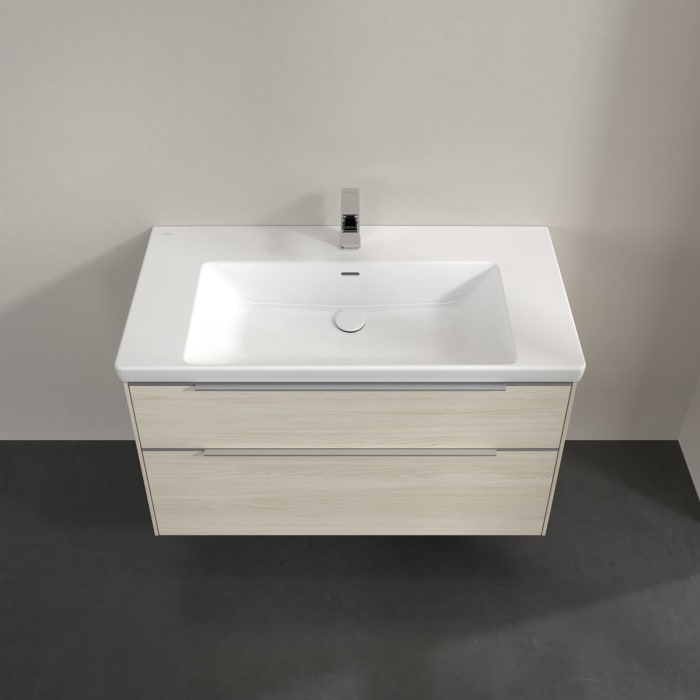 Villeroy & Boch Subway 3.0 Waschtischunterschrank 97,3 cm, 2 Auszüge, mit LED-Beleuchtung