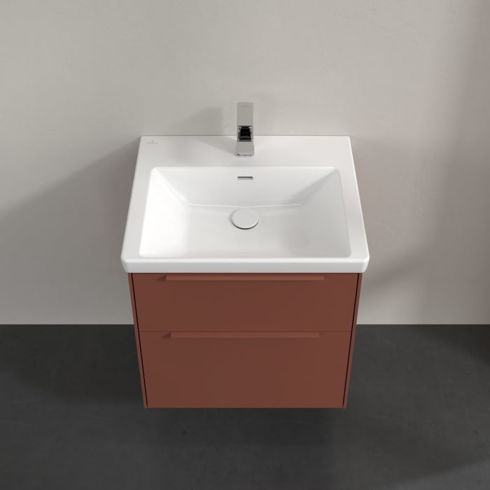 Villeroy & Boch Subway 3.0 Waschtischunterschrank 57,2 cm, 2 Auszüge, mit LED-Beleuchtung