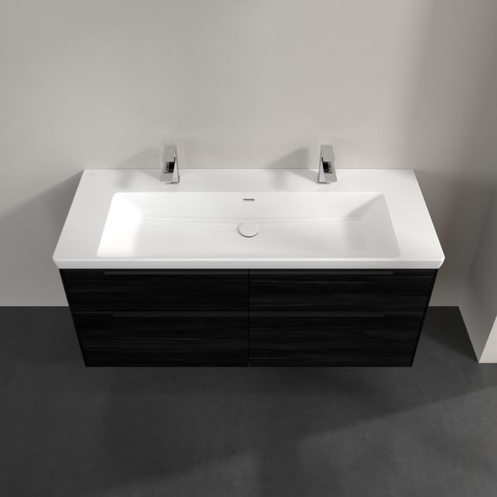 Villeroy & Boch Subway 3.0 Waschtischunterschrank 127,2 cm, 4 Auszüge, mit LED-Beleuchtung