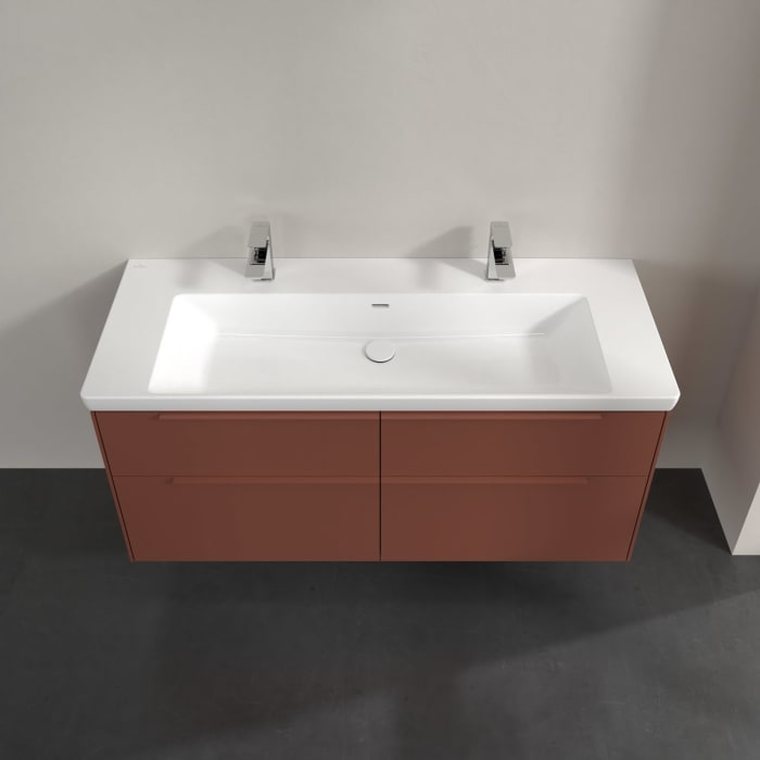 Villeroy & Boch Subway 3.0 Waschtischunterschrank 127,2 cm, 4 Auszüge, mit LED-Beleuchtung