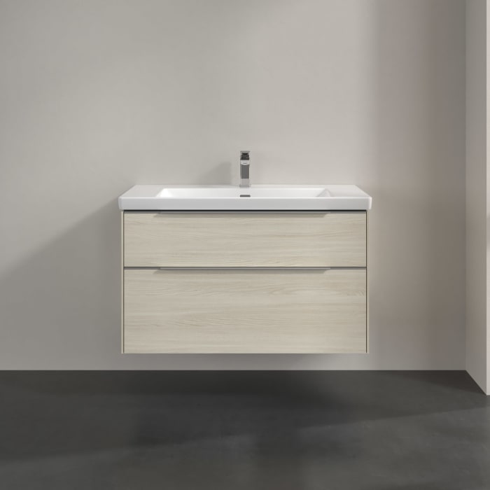Villeroy & Boch Subway 3.0 Waschtischunterschrank 97,3 cm, 2 Auszüge, mit LED-Beleuchtung