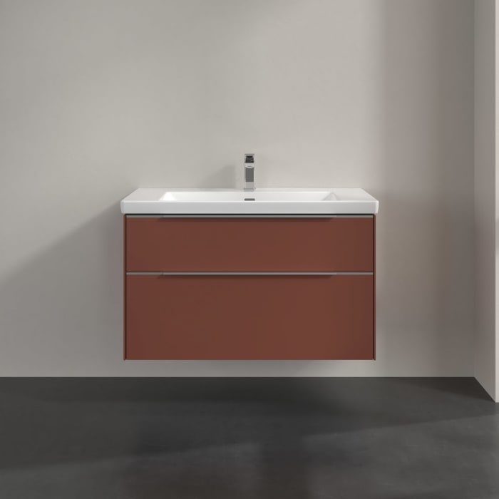 Villeroy & Boch Subway 3.0 Waschtischunterschrank 97,3 cm, 2 Auszüge, mit LED-Beleuchtung