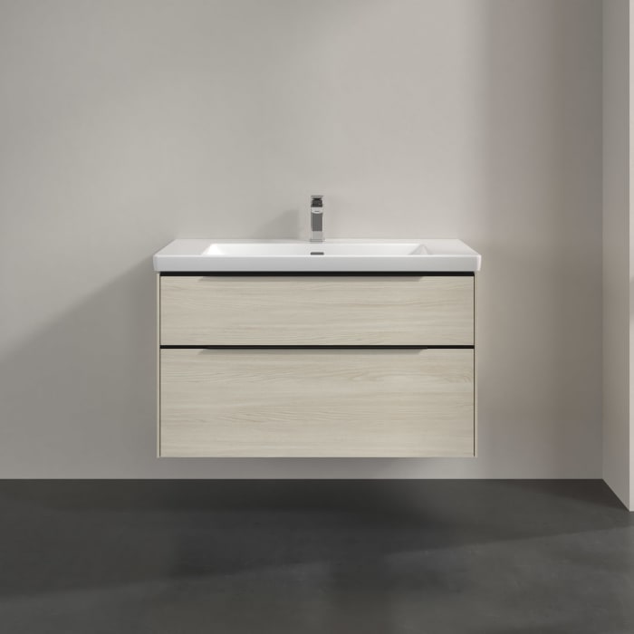 Villeroy & Boch Subway 3.0 Waschtischunterschrank 97,3 cm, 2 Auszüge, mit LED-Beleuchtung