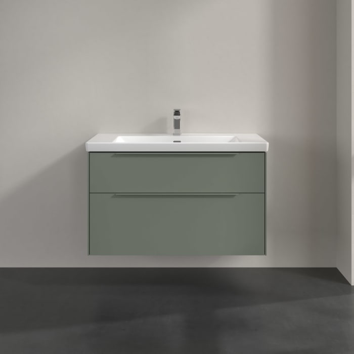 Villeroy & Boch Subway 3.0 Waschtischunterschrank 97,3 cm, 2 Auszüge, mit LED-Beleuchtung