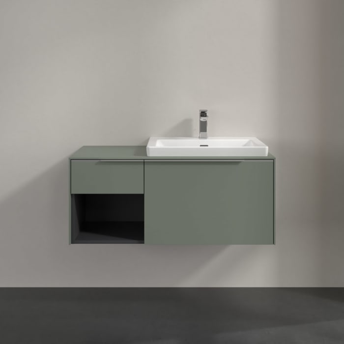 Villeroy & Boch Subway 3.0 Waschtischunterschrank 100,1 cm, 2 Auszüge und Regal links, ohne LED-Beleuchtung