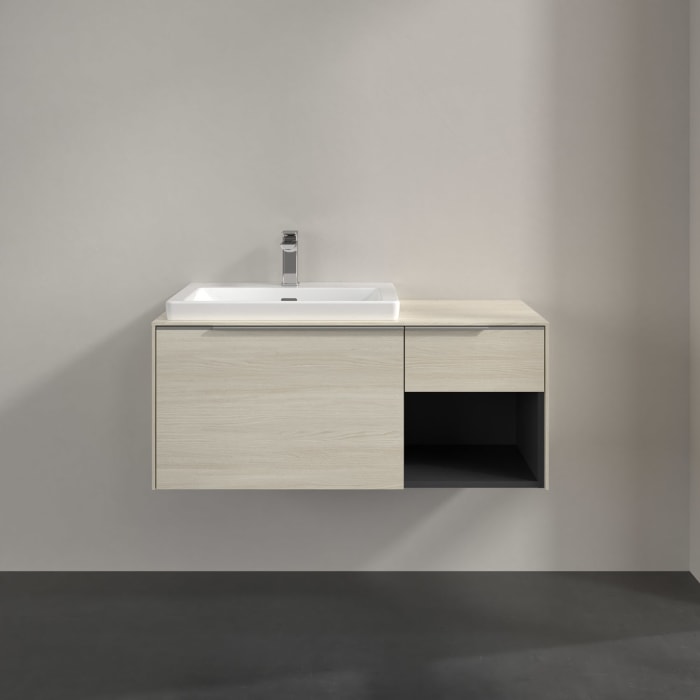 Villeroy & Boch Subway 3.0 Waschtischunterschrank 100,1 cm, 2 Auszüge und Regal rechts, ohne LED-Beleuchtung