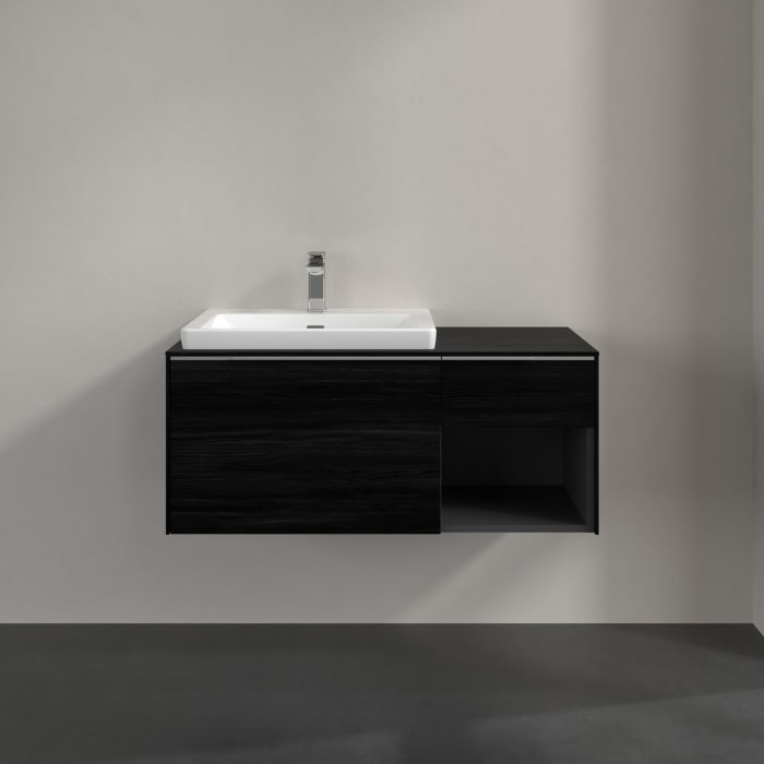 Villeroy & Boch Subway 3.0 Waschtischunterschrank 100,1 cm, 2 Auszüge und Regal rechts, ohne LED-Beleuchtung