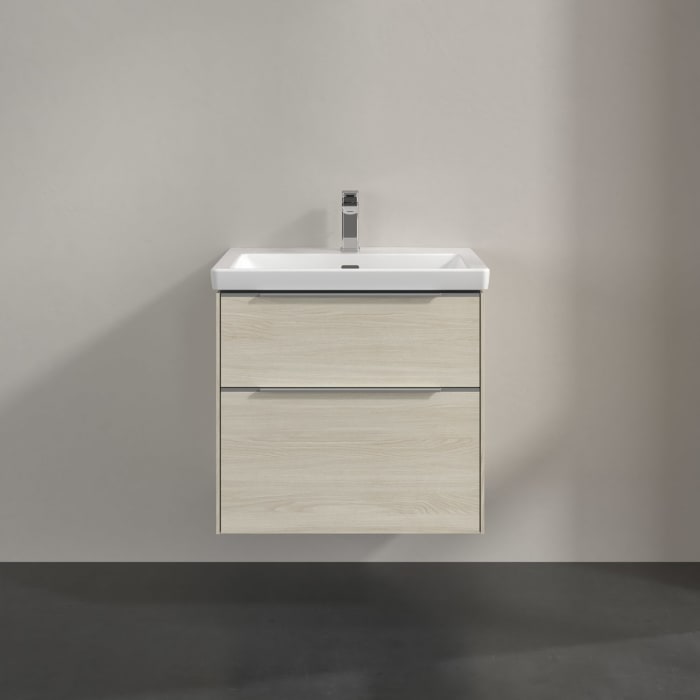 Villeroy & Boch Subway 3.0 Waschtischunterschrank 62,2 cm, 2 Auszüge, mit LED-Beleuchtung