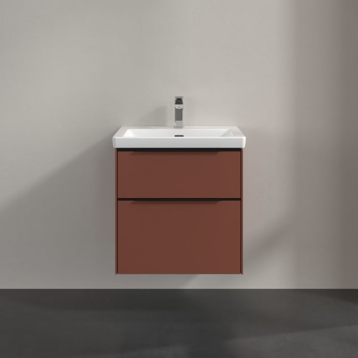 Villeroy & Boch Subway 3.0 Waschtischunterschrank 57,2 cm, 2 Auszüge, mit LED-Beleuchtung