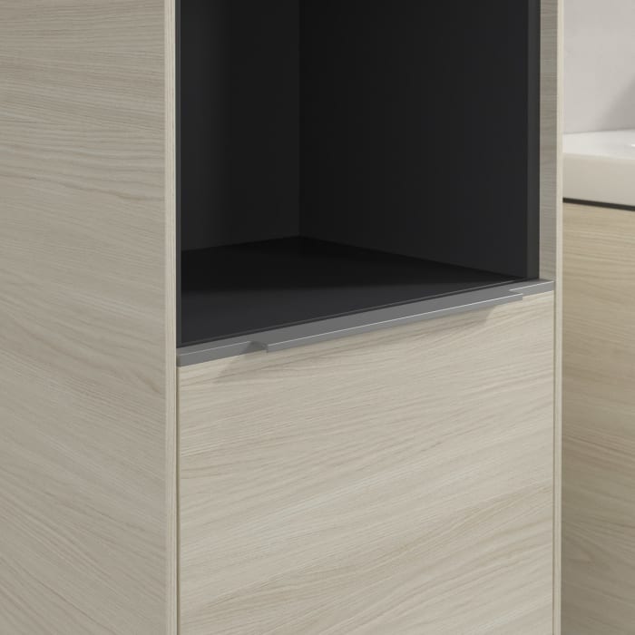 Villeroy & Boch Subway 3.0 Hochschrank 40 x 171 cm mit 1 offenen Fach und 2 Türen, Anschlag links