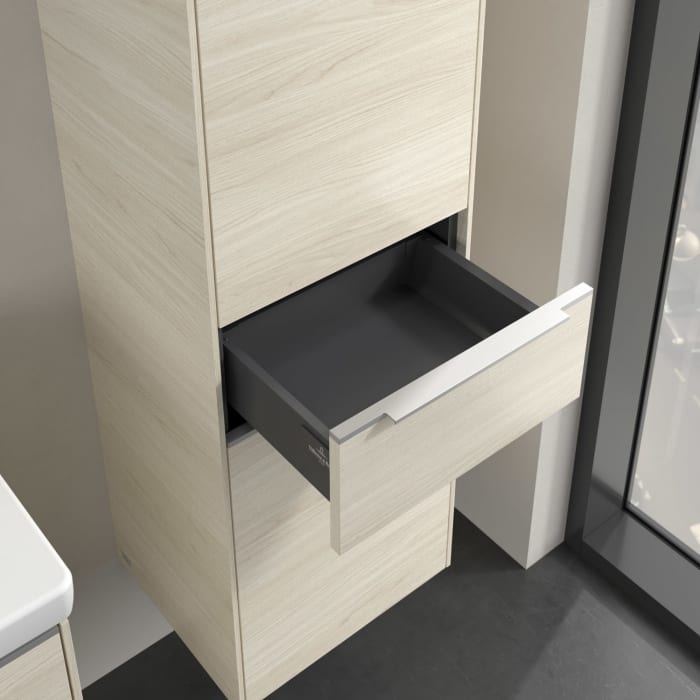 Villeroy & Boch Subway 3.0 Hochschrank 40 x 171 cm mit 1 Auszug und 2 Türen, Anschlag rechts