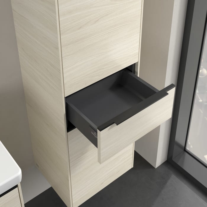 Villeroy & Boch Subway 3.0 Hochschrank 40 x 171 cm mit 1 Auszug und 2 Türen, Anschlag rechts