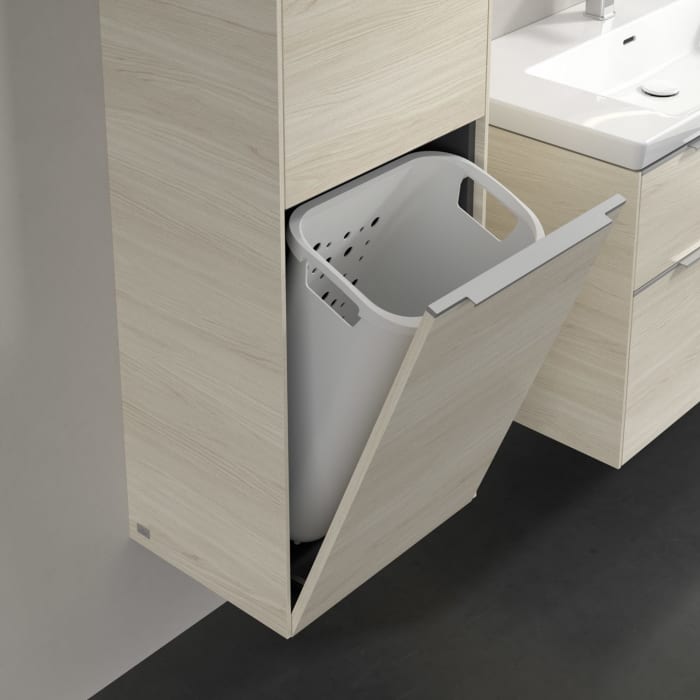 Villeroy & Boch Subway 3.0 Hochschrank 45 x 171 cm mit 1 Wäscheklappe und 1 Tür, Anschlag links