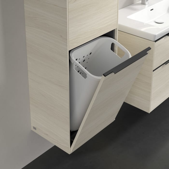 Villeroy & Boch Subway 3.0 Hochschrank 45 x 171 cm mit 1 Wäscheklappe und 1 Tür, Anschlag links