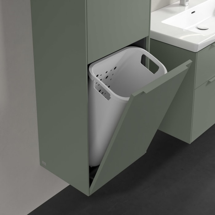 Villeroy & Boch Subway 3.0 Hochschrank 45 x 171 cm mit 1 Wäscheklappe und 1 Tür, Anschlag links