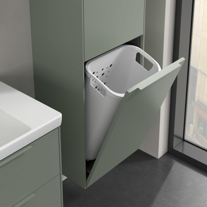 Villeroy & Boch Subway 3.0 Hochschrank 45 x 171 cm mit 1 Wäscheklappe und 1 Tür, Anschlag rechts