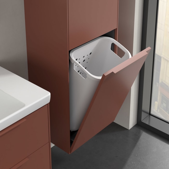 Villeroy & Boch Subway 3.0 Hochschrank 45 x 171 cm mit 1 Wäscheklappe und 1 Tür, Anschlag rechts