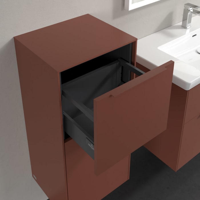 Villeroy & Boch Subway 3.0 Seitenschrank 40 x 86 cm mit 1 Auszug und 1 Tür, Anschlag links