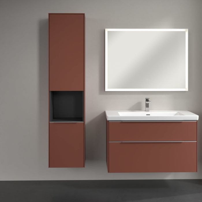 Villeroy & Boch Subway 3.0 Hochschrank 40 x 171 cm mit 1 offenen Fach und 2 Türen, Anschlag links