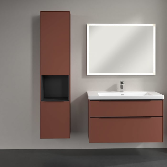 Villeroy & Boch Subway 3.0 Hochschrank 40 x 171 cm mit 1 offenen Fach und 2 Türen, Anschlag links