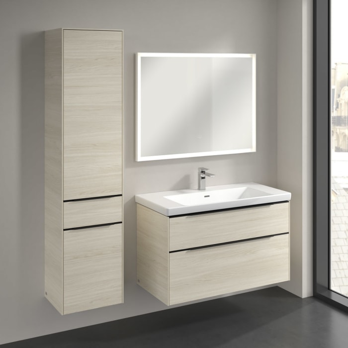 Villeroy & Boch Subway 3.0 Hochschrank 40 x 171 cm mit 1 Auszug und 2 Türen, Anschlag links